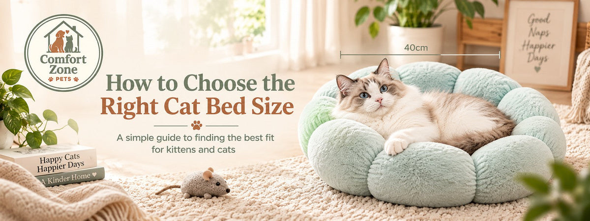 Premium plush round cat bed providing a cozy sleeping space for an indoor cat.