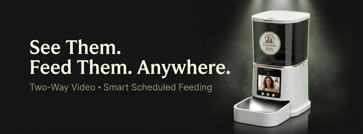 "Automatic Smart Pet Feeder with 1080p HD Camera and 2-Way Video Call Feature"