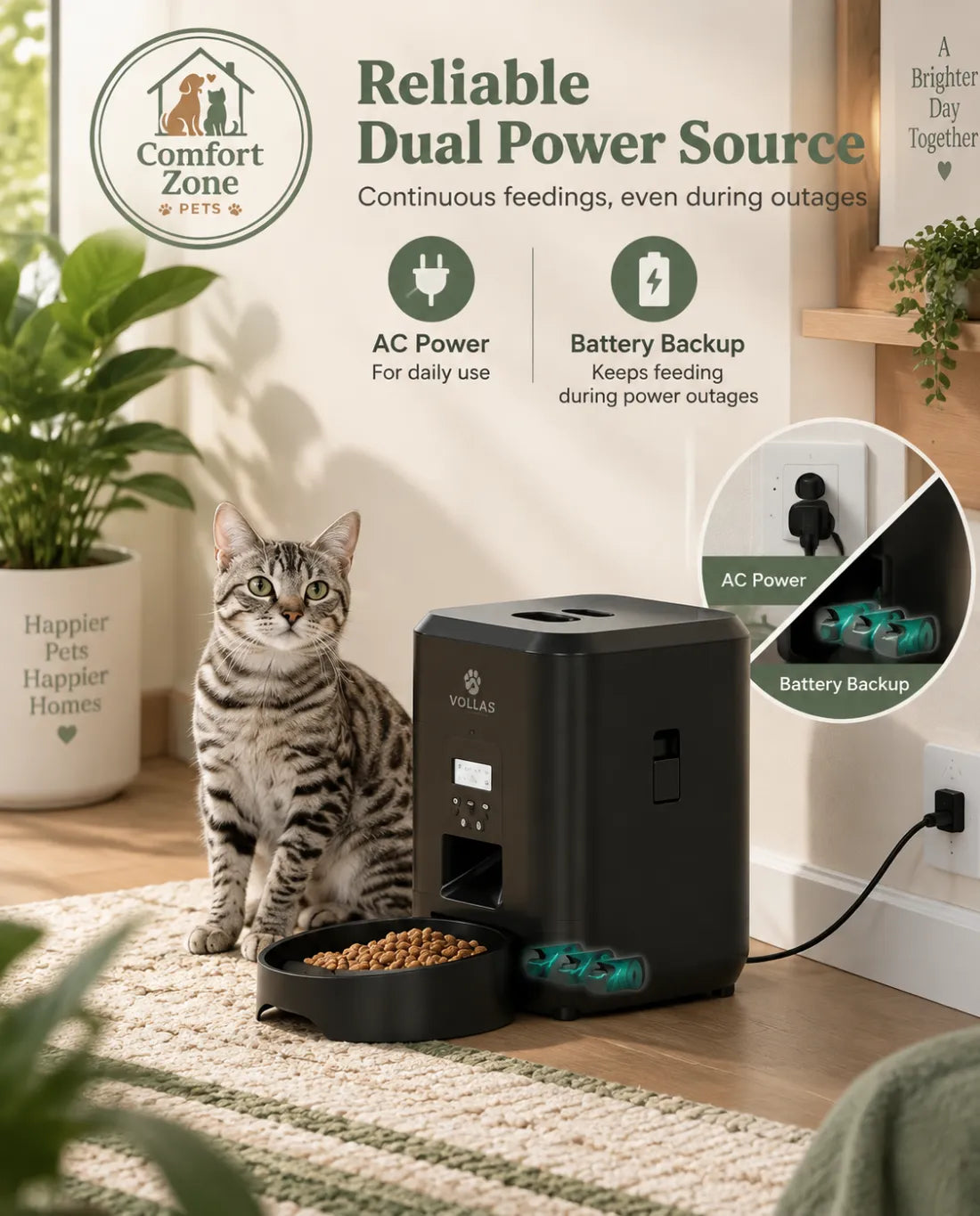 2L smart pet feeder with WiFi connection and automatic feeding technology for everyday pet routines.