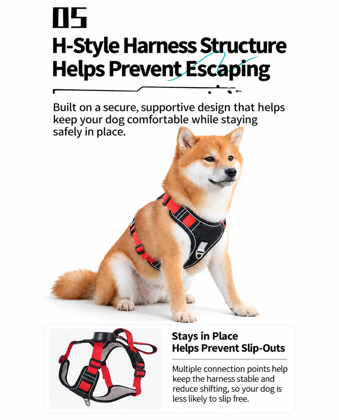 Retractable Dog Leash Harness | All-in-One & Reflective