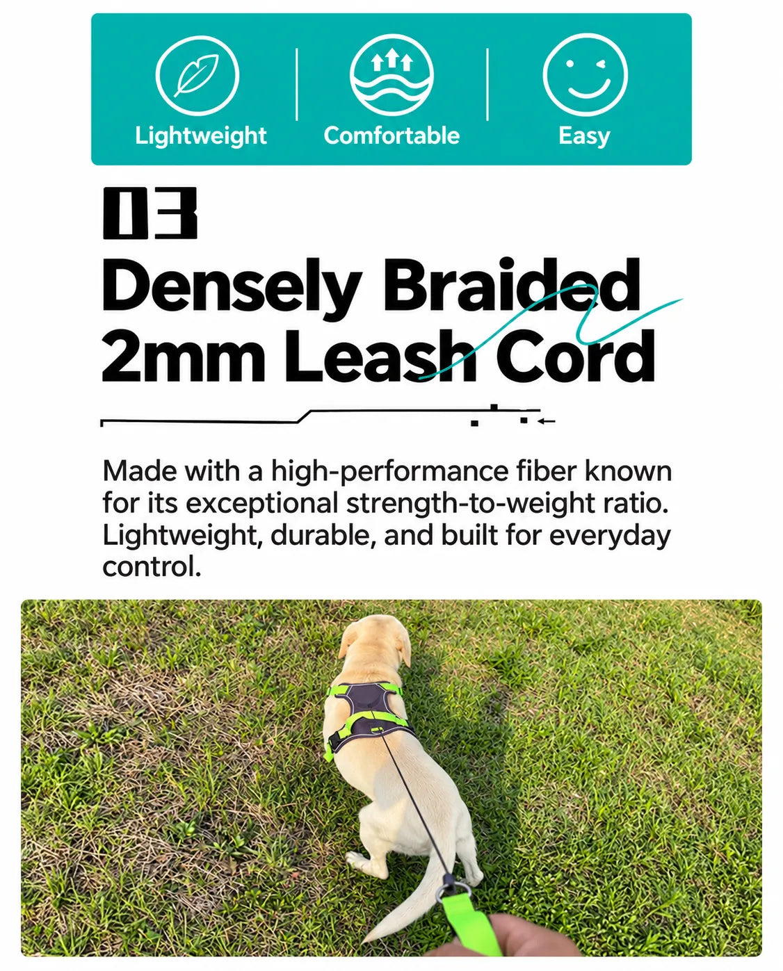 Retractable Dog Leash Harness | All-in-One & Reflective
