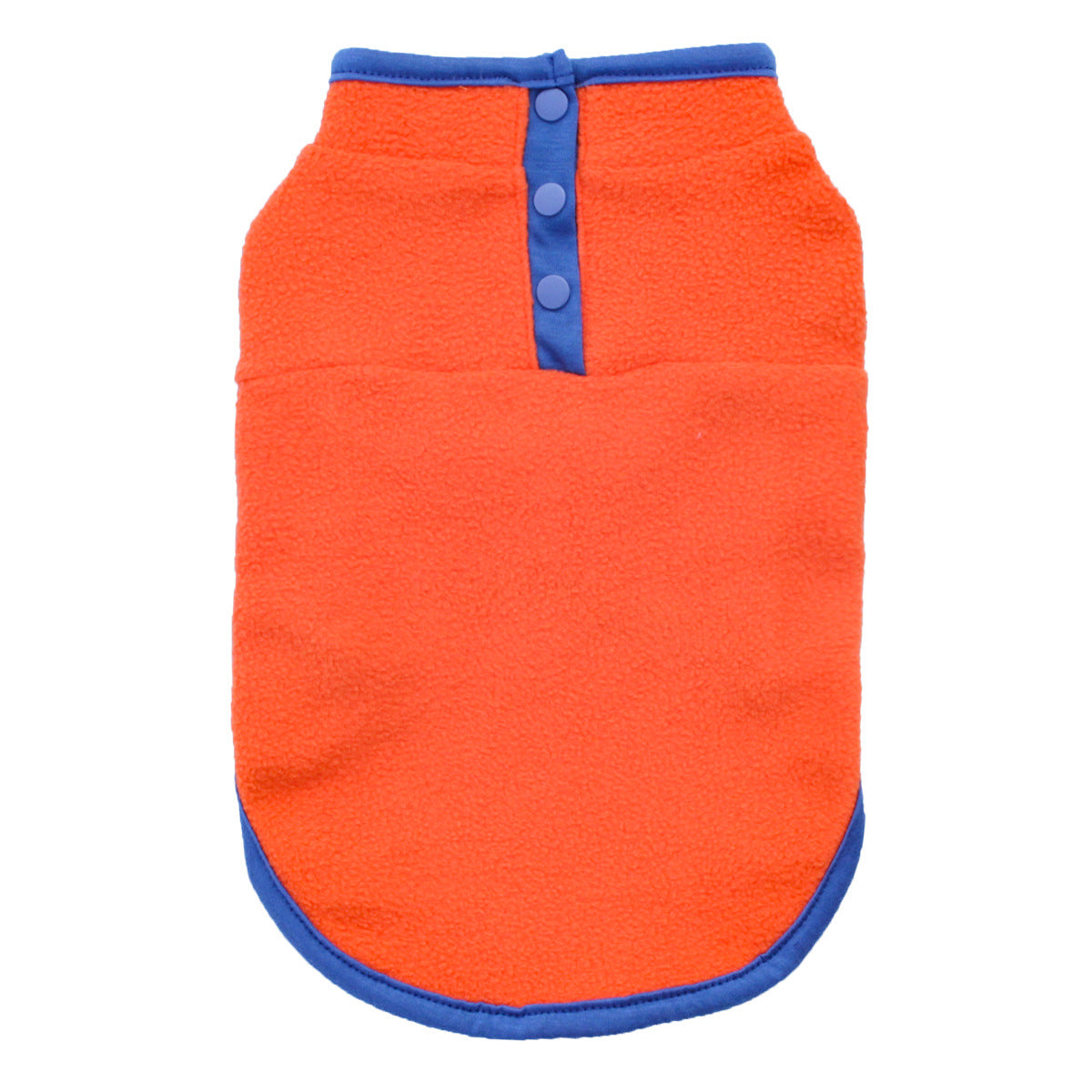 Sleeveless dog fleece vest, flat lay view