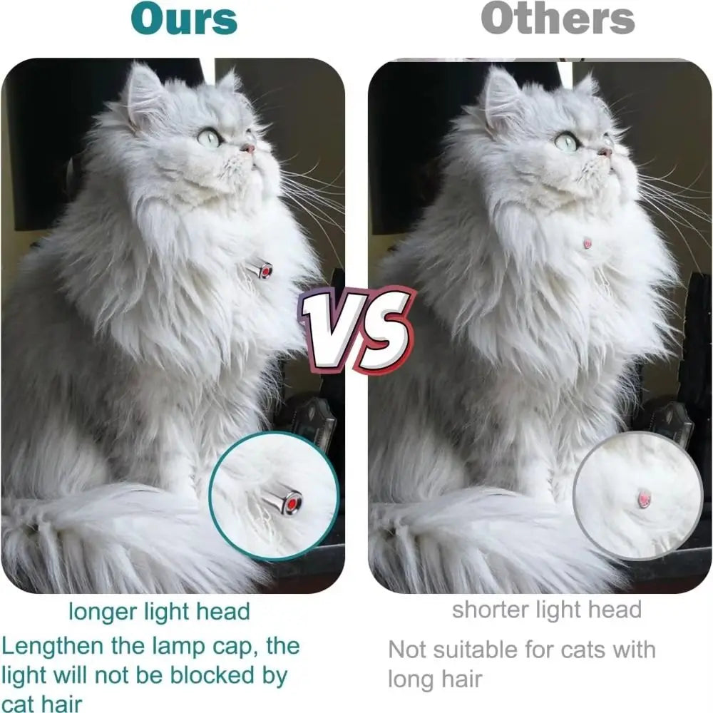Interactive LED Cat Laser Collar | Rechargeable Light-Up Cat Toy for Indoor Cats