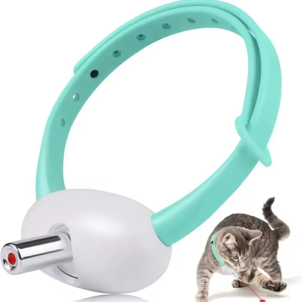 Interactive LED Cat Laser Collar | Rechargeable Light-Up Cat Toy for Indoor Cats