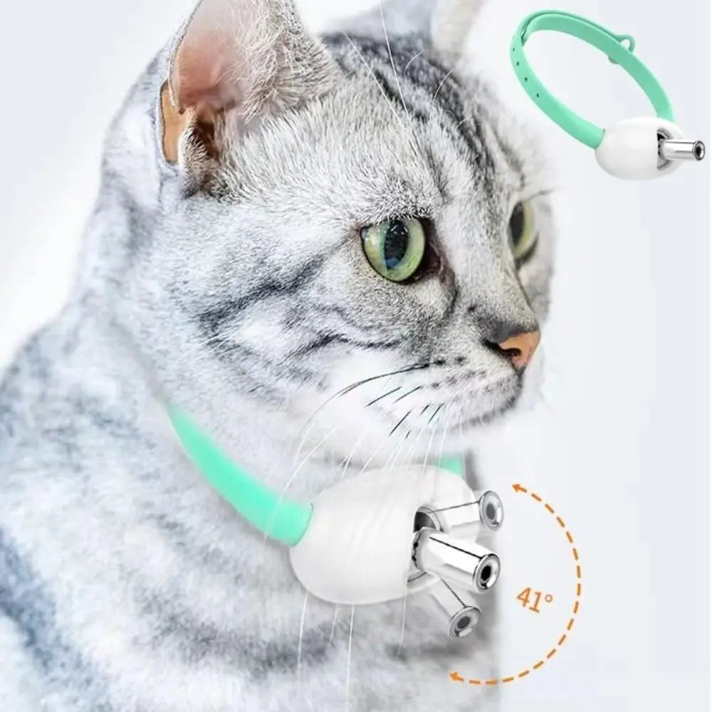 Interactive LED Cat Laser Collar | Rechargeable Light-Up Cat Toy for Indoor Cats