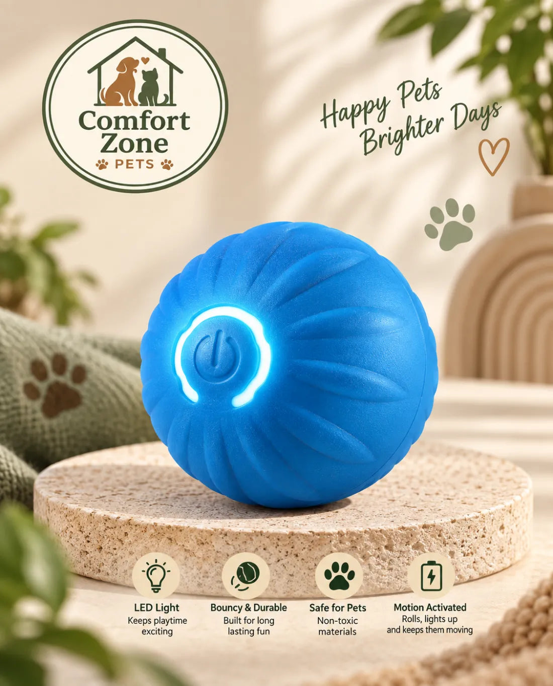 Interactive Gravity Jump Ball Toy for Dogs - Automatic Bouncing Play Toy