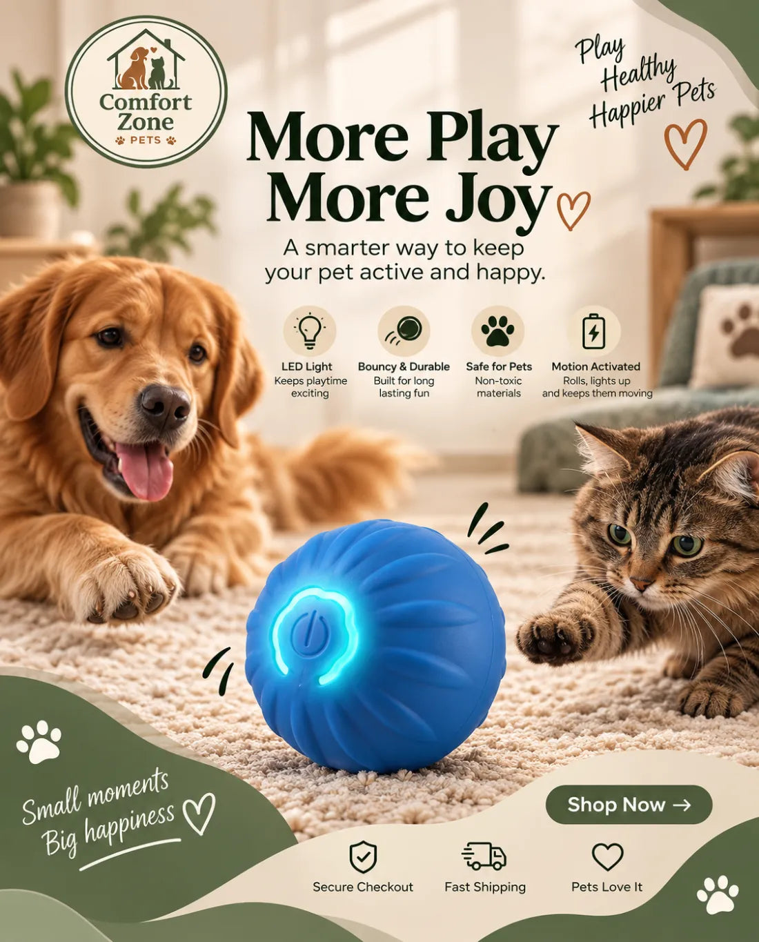 Interactive Gravity Jump Ball Toy for Dogs - Automatic Bouncing Play Toy