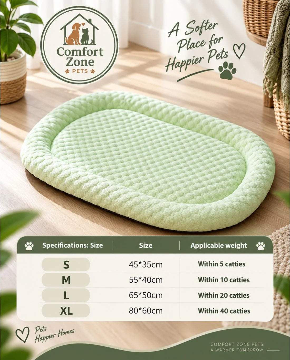 Breathable Cooling Dog Bed with Raised Bolster