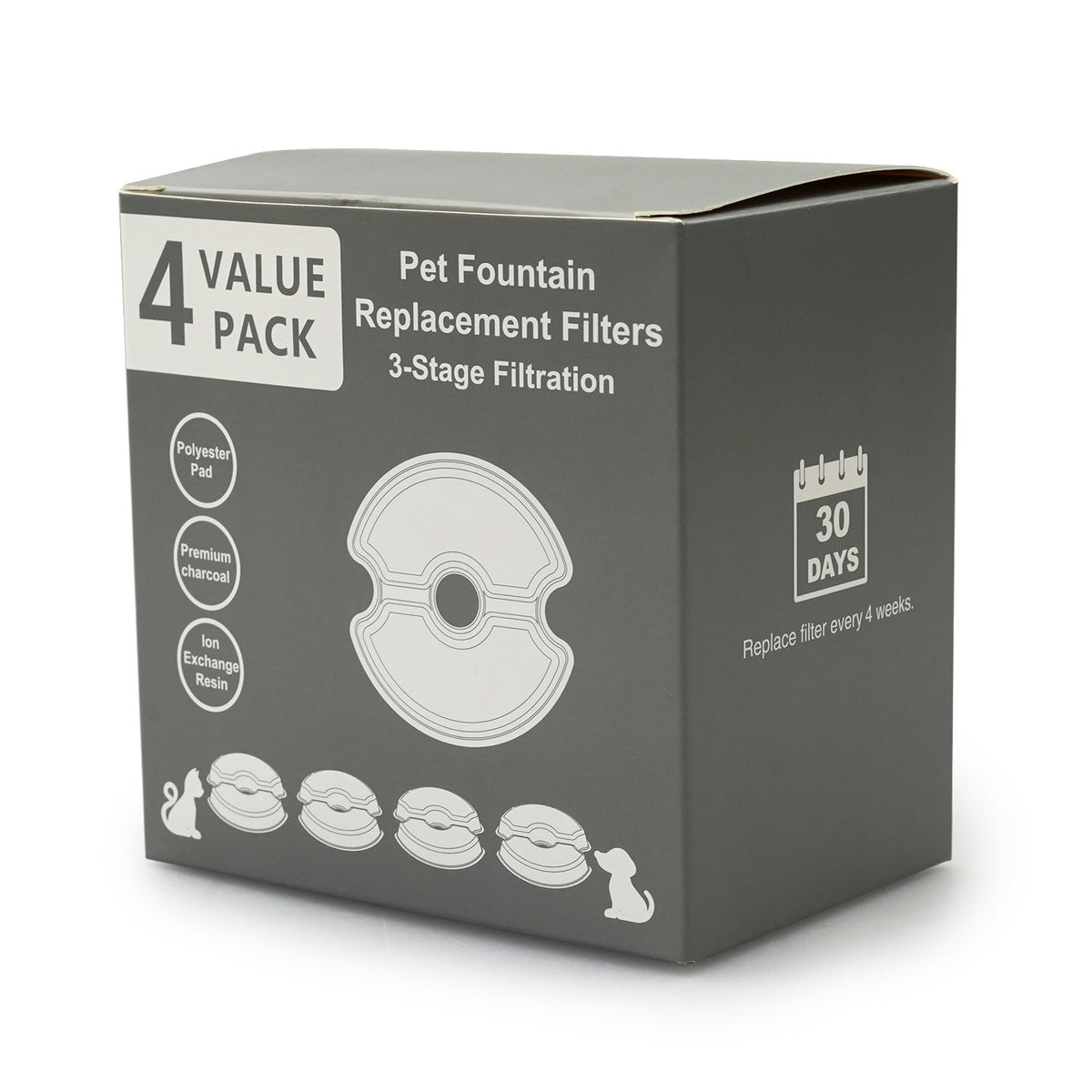 3-Stage Cat Water Fountain Replacement Filters