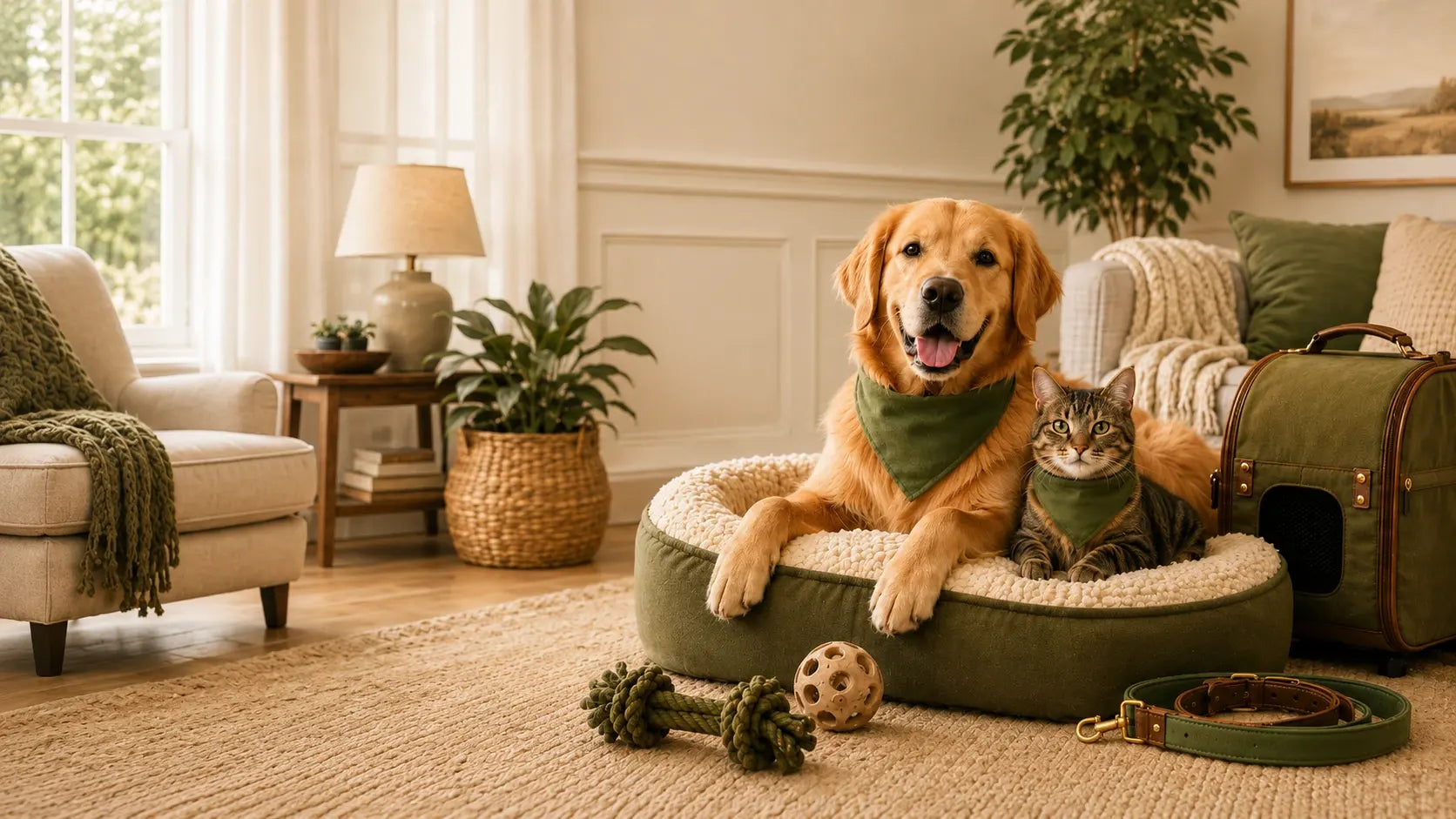 Comfort Zone Pets dog enjoying a comfortable home space with a focus on pet happiness, relaxation, and care