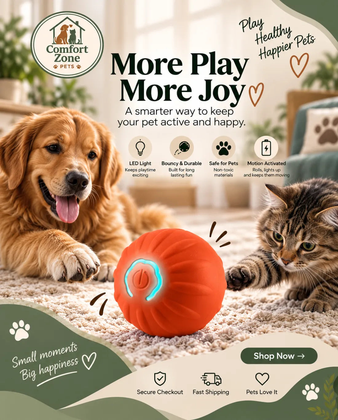 Interactive Gravity Jump Ball Toy for Dogs - Automatic Bouncing Play Toy